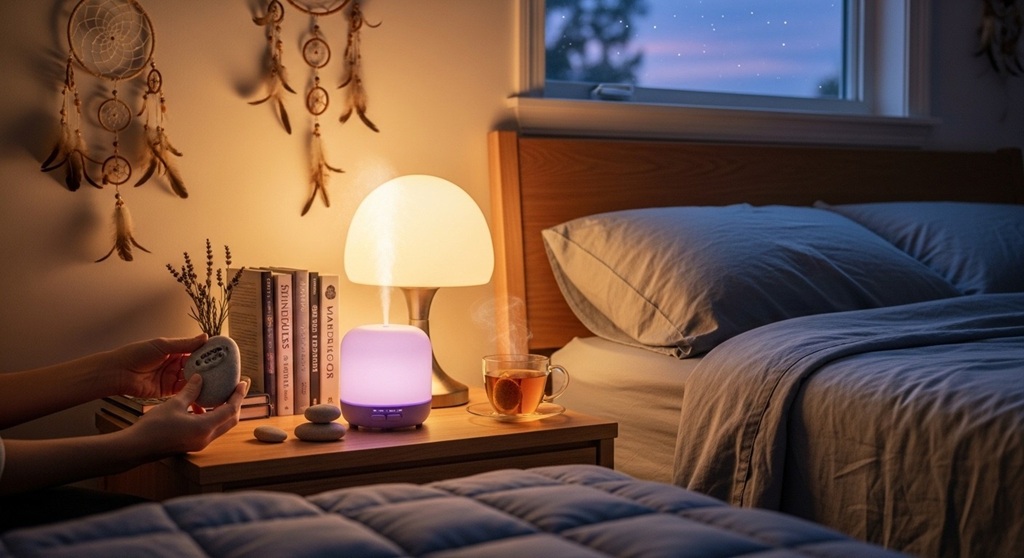 Lavender essential oils for reducing nighttime anxiety